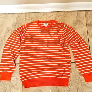 Boys Striped V-neck Sweater Size 14